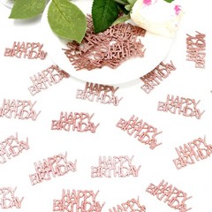 100 PC Rose Gold «Happy Birthday» Confetti for Girls Women Party Tables