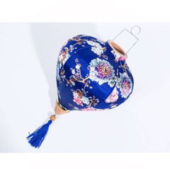 Retro Chinese Hanging Lanterns Peony Floral Cloth Lantern Party Festival Decor