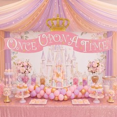 Once Upon a Time Banner Vintage Princess Magical Sign Fairy Tale Party Decor …