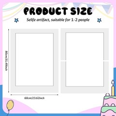 32 x 24 Inch Large Photo Booth Frame White Blank Photobooth Props Happy Birthday