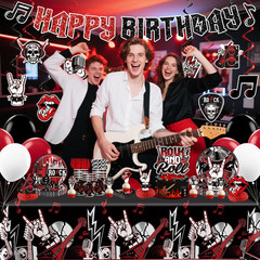 Rock and Roll Party Decorations, 207 PCS Rock N Roll Party Decorations Set with