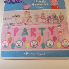 Peppa Pig Party Decor Kit Scene Setters Banner Swirl Hanging Props 31pc Bundle