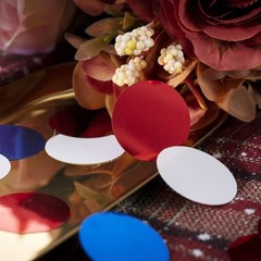 300 PCS Red White Blue Table Confetti Party Decorations Metallic 1.2 Inch