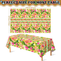 2 Pack Luau Party Decorations – Plastic Tablecloth for Hawaiian Theme Party Deco