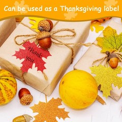 300 PCS Thanksgiving Fall Leaves Bulletin Board Decorations Glitter Maple
