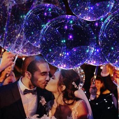 10-50PCS LED Light Up Clear BOBO Balloons 20″ String Lights Birthday Christmas