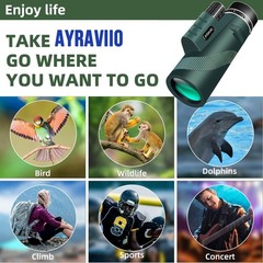 Birthday Gifts for Men Dad Him Husband Teen, 10×42 Compact Monocular Telescop…