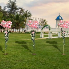 Modern Gold Steel Freestanding Rack Photography Backdrop Stand For Wedding Party
