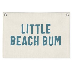 Little Beach Bum Canvas Banner – Coastal Nursery Wall Decor for Baby Kids Roo…