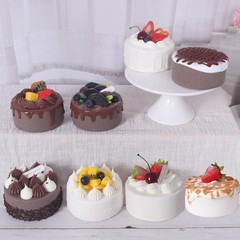 1 PCS 4 Inch Realistic Artificial Birthday Cake Fake Simulation Dessert