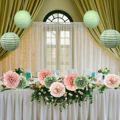 Sage Green And Pink Party Decorations For Baby Bridal Shower Wedding Birthday Su