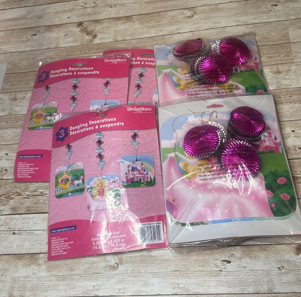 6 Packs Designware 3 Pack Princess Dangling Decorations