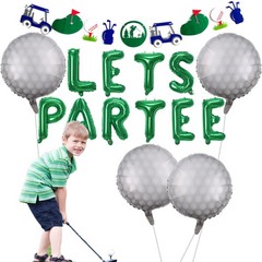 Let’s Partee Golf Party Balloons Decorations Banner Men Boys Decoration Sport…