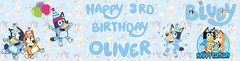 BLUEY BIRTHDAY BANNER CUSTOM PERSONALIZED DECOR NAME PARTY PHOTO