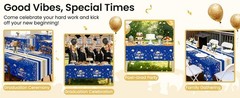 4 Pack Graduation Tablecloth Disposable, Graduation Decorations 2026, Gongrats