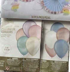 Pastel Party Decorations Lot Backdrops Balloons Fans Streamers NEW