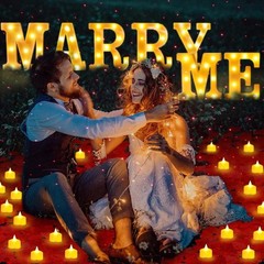 Romantic ‘Marry Me’ LED Letter Lights & 24 Candles for Perfect Proposals