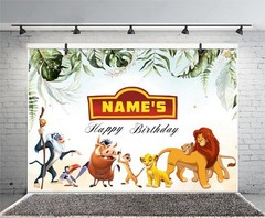 Personalised Lion King Backdrop Happy Birthday Party Photo Background Banner