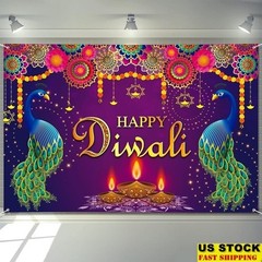 Diwali Backdrop Banner High Quality Polyester Party Decoration Photo Prop New