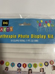 Birthday Party 7 Items Banners,clothespin Photo Kit Plates,Balloons Helium 24pcs