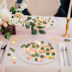 400 PCS Greenery Style Baby Shower Table Confetti Dots Gender Reveal Decor