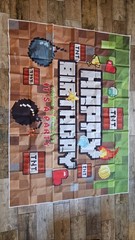 Minecraft Party Banner 5x7ft