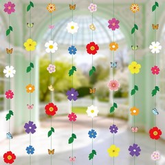 2 Pcs x 13ft Spring Flower Garland Wildflower Party Decor, Wildflower Paper