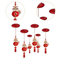 6Pcs Happy New Year Ceiling Decorations 2026 for Home Party Living Room