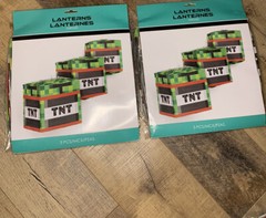 Pixel Party TNT Lanterns – 10 1/2″ x 11″ | 2 Packs Of 3 Pcs Each, 6 Total