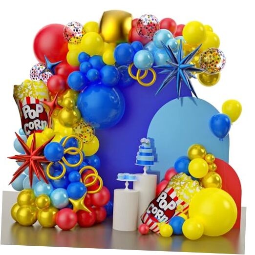 Carnival Balloons Kit,Circus Theme Party Decorations,150 Pcs Multiple Colors-2
