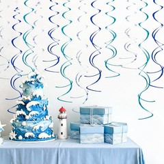 Ceiling Swirl Foil Decorations Hanging Plastic Streamer Themed Swirl Party fo…