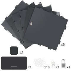 Fowecelt Black Acrylic Wedding Card Box with Lock, 10″ × 9″ × 10″,