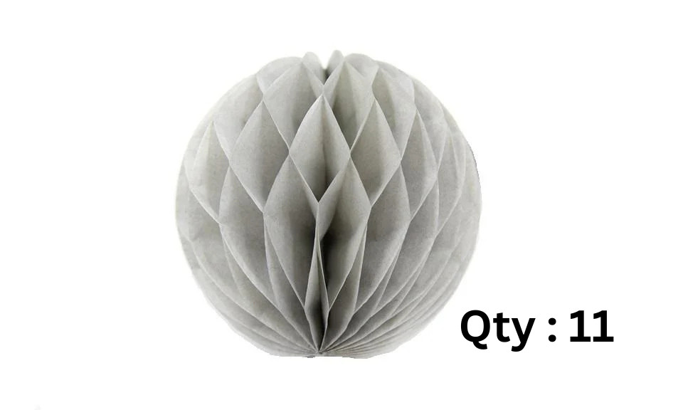 Bulk Liquidation–Paper Honeycomb Ball Pompoms Wedding/ (11 PC) | Wholesale