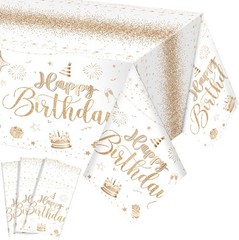 3 Pcs Happy Birthday Tablecloths Happy Birthday Party Decorations Plastic Table