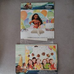 Disney Moana Birthday Party Table Centerpiece w/ Spiral Hanging Decorations