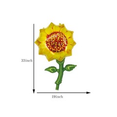 9PCS Yellow Sunflower Balloons Set Aluminum Foil Sunflower Shaped Mylar Ballo…