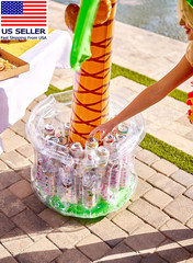 60″ Inflatable Palm Tree Cooler, Beach Theme Decor, Pool Party Decorations, Luau