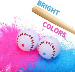 Gender Reveal Exploding BaseBall 2 Pack Pink and Blue Balls Baby Boy and Girl