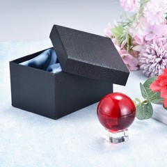 1Set 50mm K9 Crystal Ball Decorative Ball w Box and Crystal Stand for Craft