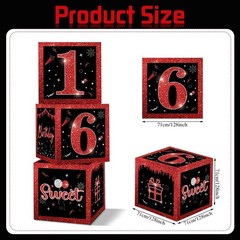 3 Pcs Happy 16th Decorations Red Black Balloon for Boys Girls Sweet 16 Party …