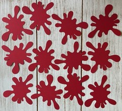 Red Paint Blood Splatter Cutouts Art Party Teacher Decorations Halloween
