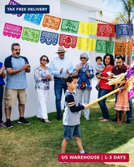 36 FT Cinco De Mayo Decorations, 2 Pack Mexican Party Banner, Plastic Fiesta Ban