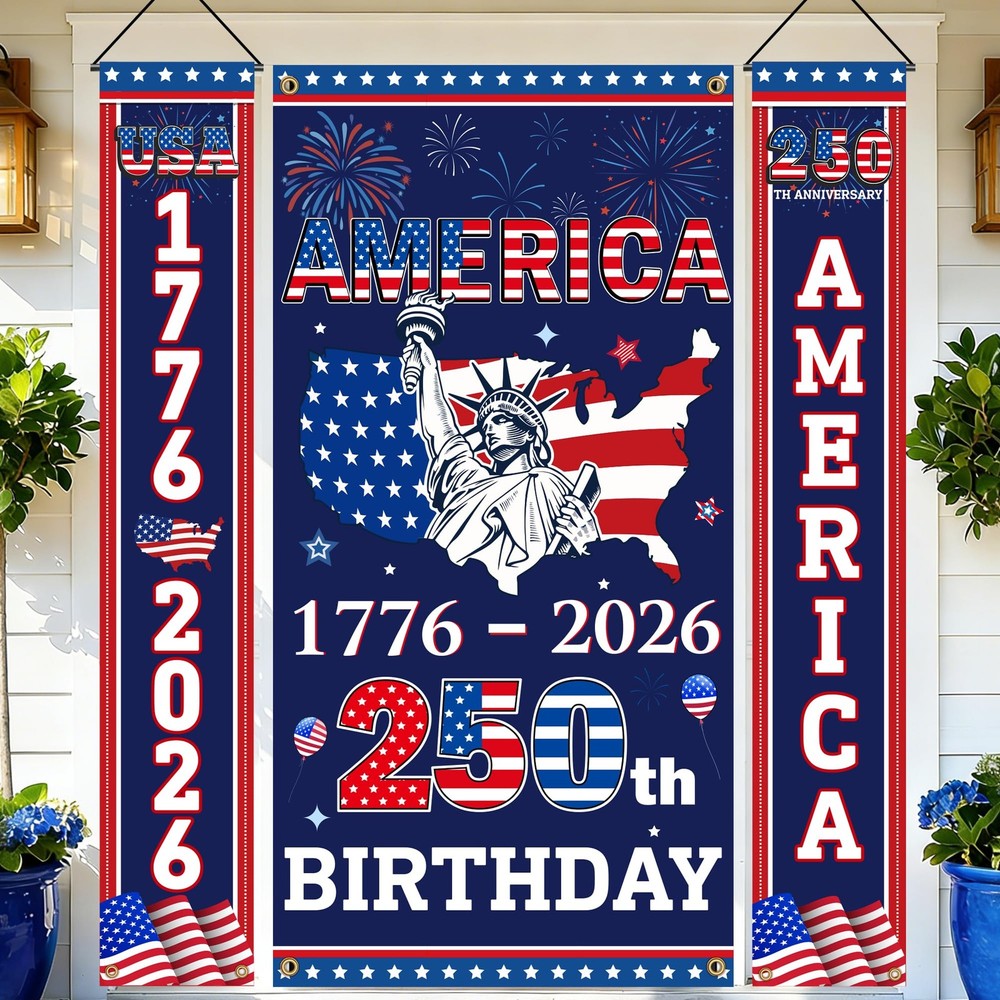 3 Pcs America 250 Decorations, 4th of July Decorations Outdoor, 250 Anniversary