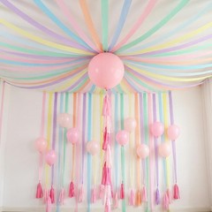 9 Rolls Easter Pastel Crepe Paper Streamers 1.77 Inch x 82 Ft Party Decor