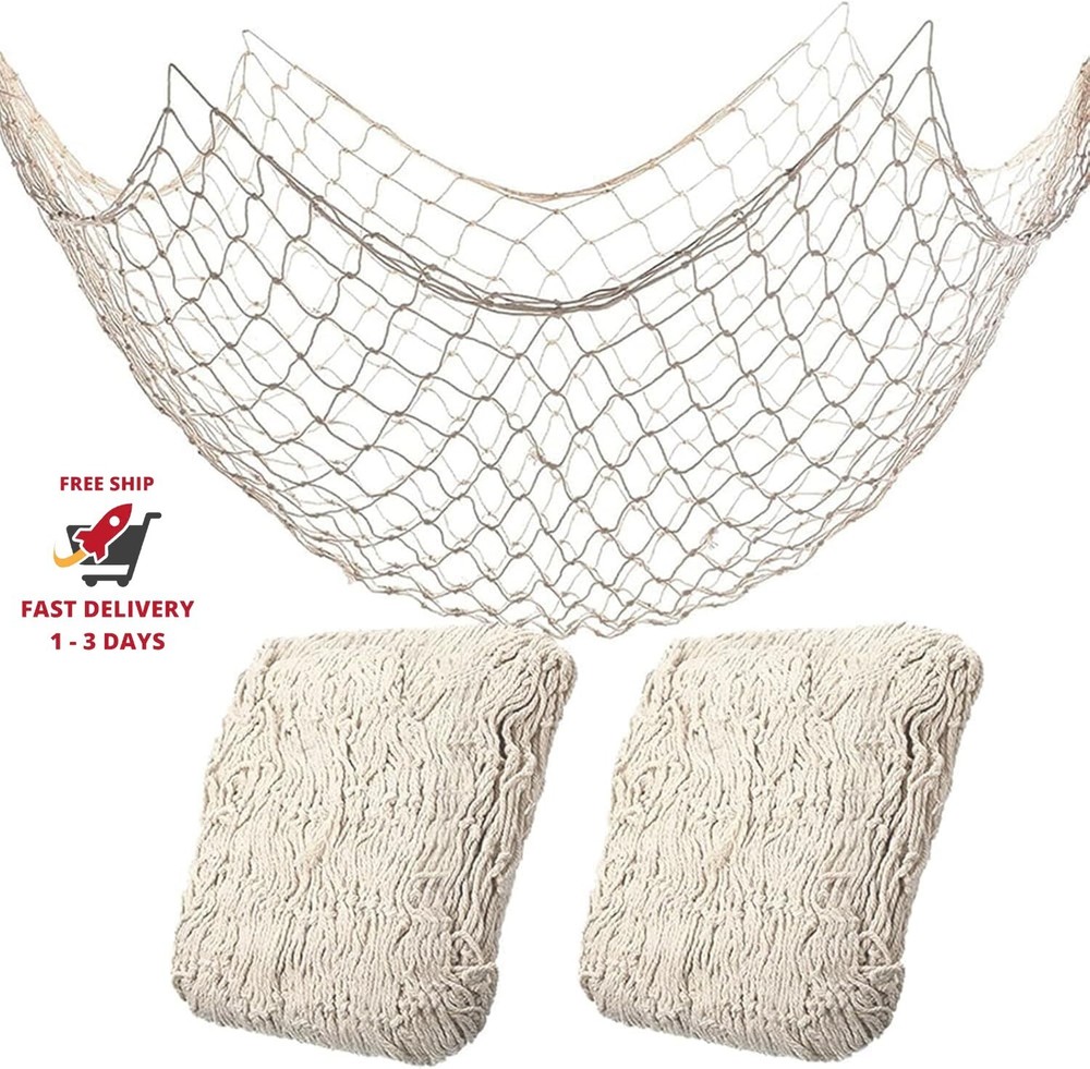 Paquete de 2 decoraciones de red de pesca para fiesta, red de pesca hawaiana de