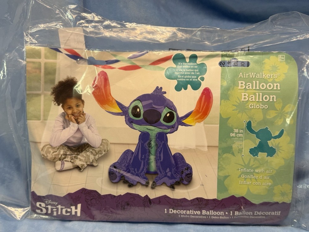 38 Inch Disney Stitch Airwalker Balloon Party Decoration New In Package