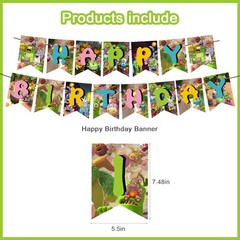 Singing Monsters Happy Decorations – Monster Theme Party Supplies with Banner…