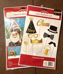 NWT Holiday Time Christmas + New Years Photo Booth Kits- 1 Backdrop, 20 Props