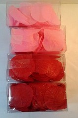 2 pack Fabric Rose Petals 100 count Choice Pink or Red