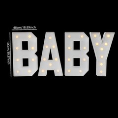 «BABY» Letter Light LED Light Up Letters for Baby Birthdays/Showers KT Board